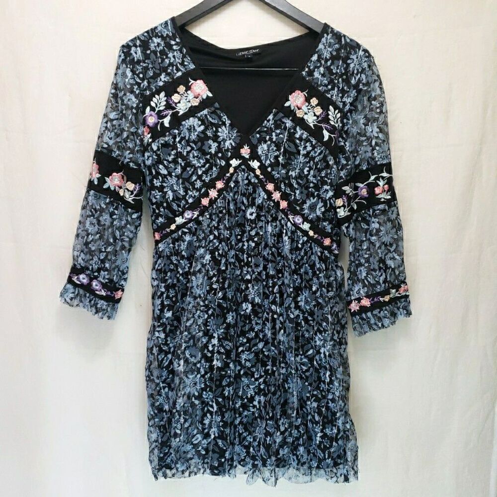 Dor Dor Couture Size S Mini Dress Boho Indie Lace Fairycore Cottagecore Y2K